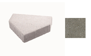 Плитка тротуарная, 200*280*100*60 мм, Порше дизайн 1ШЕ.6 , гладкая, серый, завод Выбор