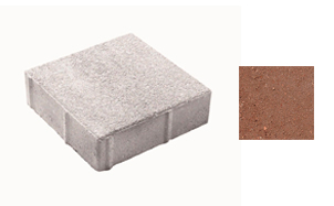 Плитка тротуарная, 200*200*40 мм, ЛА-Линия 2К.4, гладкая, красный, завод Выбор